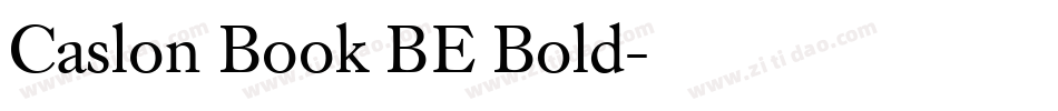 Caslon Book BE Bold字体转换